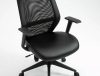 Q-346 Ergonomikus Hálós Műbőr Forgószék Fekete TILT