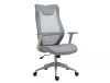 Q-346 Ergonomikus Hálós Műbőr Forgószék Szürke TILT
