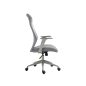Q-346 Ergonomikus Hálós Műbőr Forgószék Szürke TILT