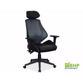   Q-406 Ergonomikus Hálós Műbőr Forgószék Fekete Multiblock