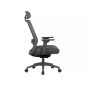 Q-718H Ergonomikus Hálós Forgószék Szürke Fejtámlával