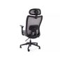 Q-724H Ergonomikus Hálós Forgószék Fejtámlával Szürke