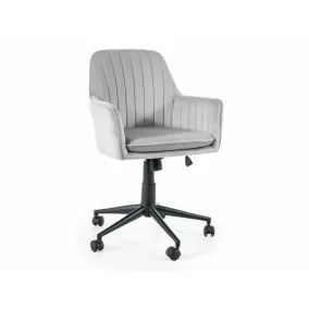 Q-886 Velvet Forgószék Világosszürke Bársony TILT