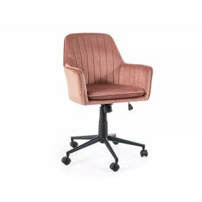 Q-886 Velvet Forgószék Antik Rózsaszín Bársony TILT