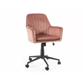 Q-886 Velvet Forgószék Antik Rózsaszín Bársony TILT