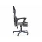 Q-939 Ergonomikus Hálós Forgószék Fekete-Szürke Lábtartóval