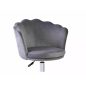 Rose Velvet Kagylóforma Forgószék Szürke Bársony Króm