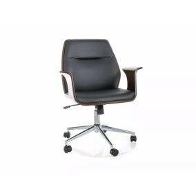 Vermont Executive Műbőr Forgószék Fekete Dió TILT