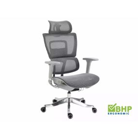   Winner LUX Ergonomikus Hálós Forgószék Szürke Alumínium