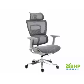   Winner LUX Ergonomikus Hálós Forgószék Szürke Alumínium