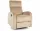 Olimp Velvet Relax Kinyitható Bársonyfotel Bézs/Fekete