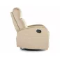 Olimp Velvet Relax Kinyitható Bársonyfotel Bézs/Fekete