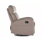   Olimp Velvet Kényelmi Fotel Bársony Cappuccino Forgatható Relax