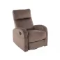   Olimp Velvet Kényelmi Fotel Bársony Cappuccino Forgatható Relax