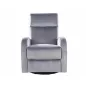   Olimp Velvet Kényelmi Szürke Bársony Hintaszék Pihenőfotel