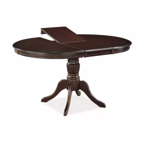   Olivia Klasszikus Kihúzható Kerek Étkezőasztal Diófa Sötétbarna