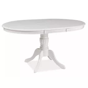   Olivia Klasszikus Kihúzható Kerek Étkezőasztal MDF Fehér