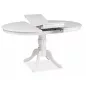   Olivia Klasszikus Kihúzható Kerek Étkezőasztal MDF Fehér