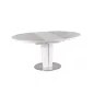   Orbit Ceramic Bővíthető Márvány Étkezőasztal Fehér 120/160