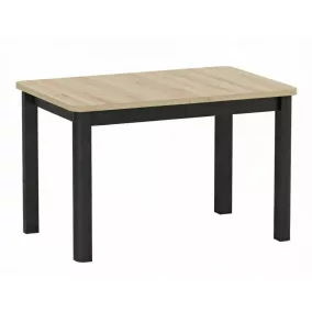   Oskar bővíthető étkezőasztal laminált lappal tölgy artisan/fekete matt
