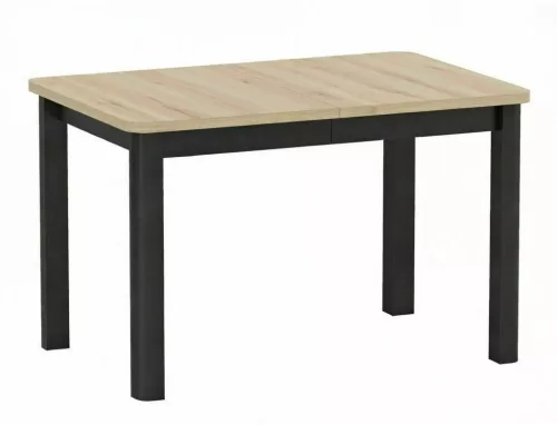 Oskar bővíthető étkezőasztal laminált lappal tölgy artisan/fekete matt