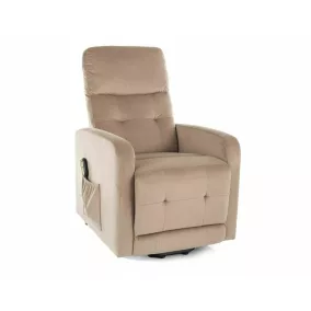 Otus II Elektromos Bársony Relax Fotel Bézs