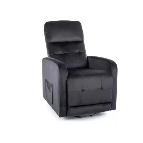 Otus II Elektromos Relax Fotel Bársony Fekete