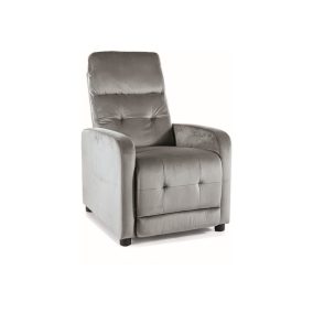 Otus Velvet Kihúzható Bársony Relax Fotel Szürke