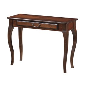   Padova Klasszikus Konzolasztal Dió Furnér Hajlított Lábakkal