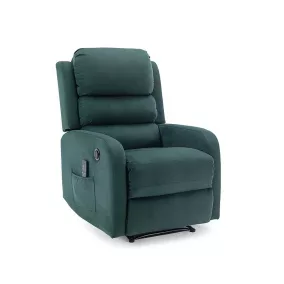 Pegaz M Elektromos Masszázsfotel Bársony Zöld Dönthető