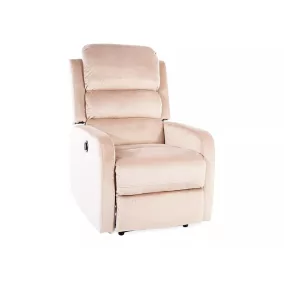 Pegaz Elektromos Bársony Relax Fotel Bézs