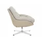 Peggie Luxus Forgó Fotel Szövet Szürke-Bézs Króm 360°