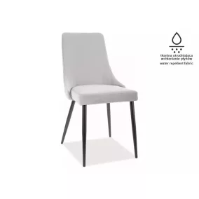   Piano B Matt Velvet Szürke Bársony Étkezőszék Rombusz Mintás Háttámlával