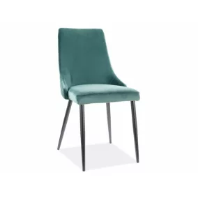   Piano B Bársony Étkezőszék Zöld Rombusz Mintás Háttámlával