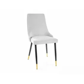  Piano Velvet Luxus Bársony Étkezőszék Világosszürke Arany-Fekete Rombusz