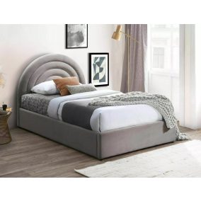 Polly Velvet Tárolós Bársony Ágy Sötét Bézs 120x200