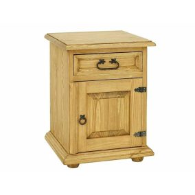 Poprad Rusztikus Fenyő Éjjeliszekrény Mézszínű