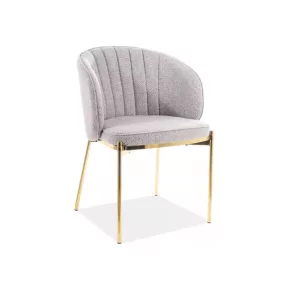   Prado Elegance Szövet Étkezőszék Szürke Arany Bordázott