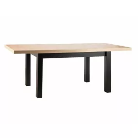   Presto Artisan Kihúzható Étkezőasztal Laminált Tölgy-Fekete