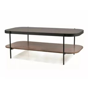   Prima A Borostyán Üveg Dohányzóasztal Fekete Fém Vázzal