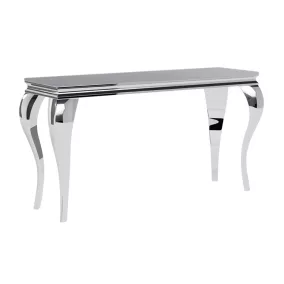 Prince Elegance Üveg Konzolasztal Króm Fekete