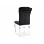 Prince Velvet Krómi Bársony Étkező Szék Fekete Elegáns
