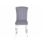   Prince Velvet Krómi Bársony Étkezőszék Szürke Barokk Stílusú