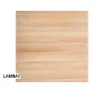   Puro Négyzetes Laminált Tölgy Étkezőasztal Fekete Fém Lábbal