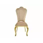   Queen Velvet Bézs Bársony Étkezőszék Arany Fém Kagylóhátas