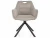 Remo Brego Forgó Szék Világos Bézs Szövet Fekete Vázzal