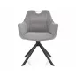   Remo Brego Forgó Szék Szürke Szövet Fekete Vázzal Auto-Return Funkcióval