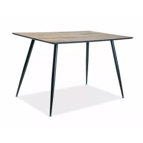 Remus Modern MDF Étkezőasztal Dió Fekete Ipari