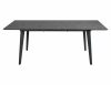 Rene Kihúzható Étkezőasztal MDF Szürke Matt Fekete Fémlábakkal