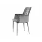   Ricardo Velvet Luxus Bársony Étkezőszék Szürke Fém Vázzal